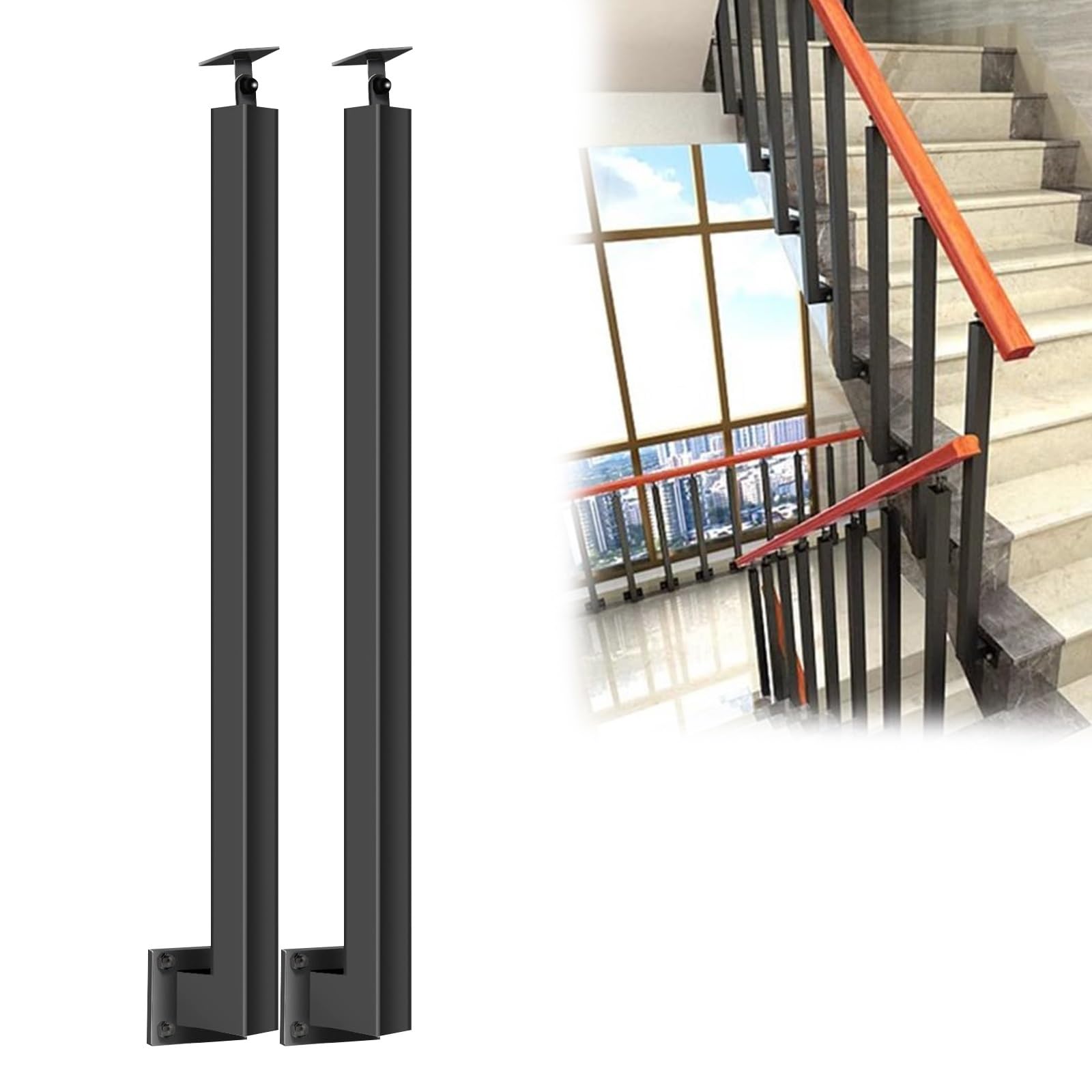 Kits de balustrades d'escalier en métal noir : la durabilité pour terrasses
