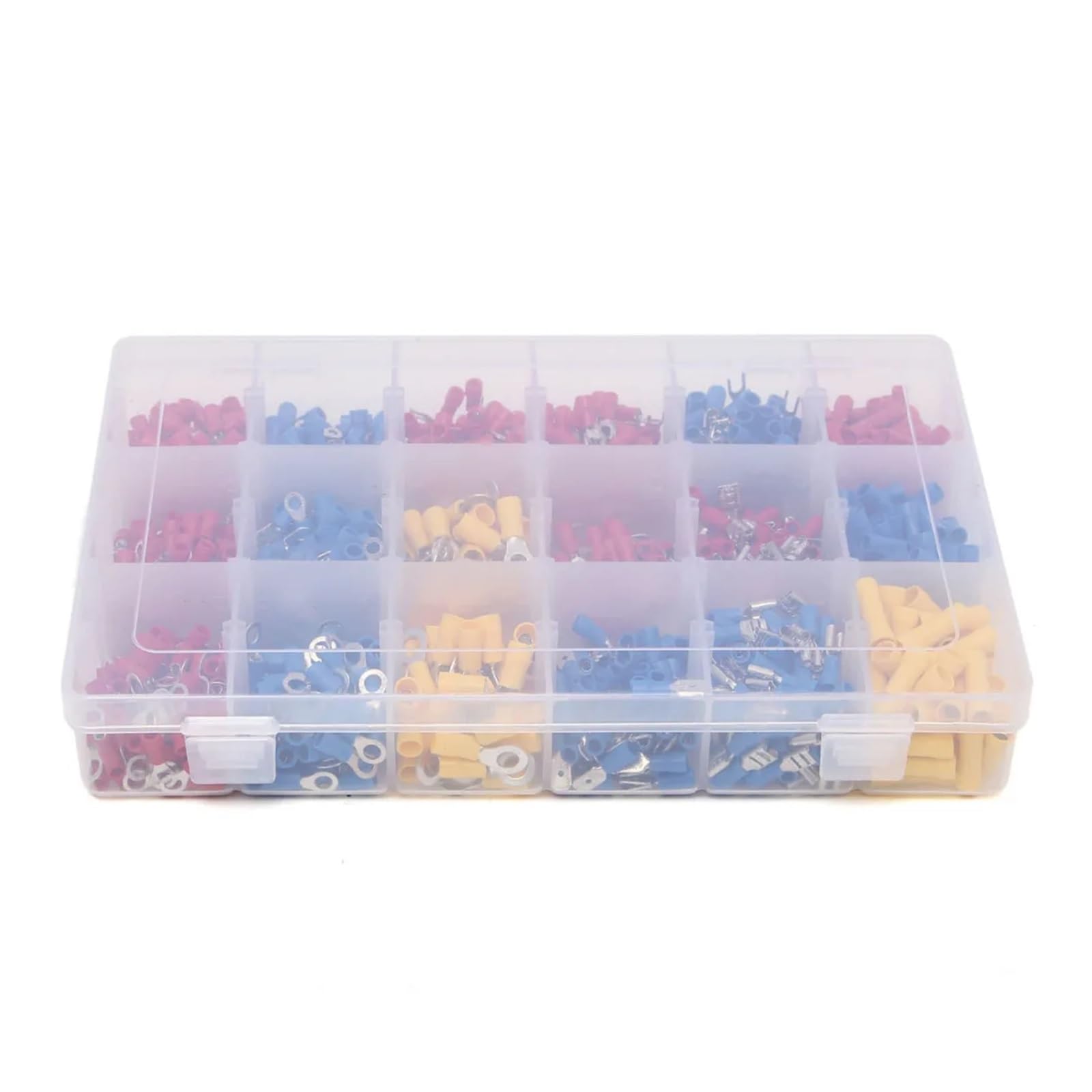 Kit de 1200 cosses Assorties et isolées for Fils électriques, cosses à, bagues Plates, 22-10 AWG