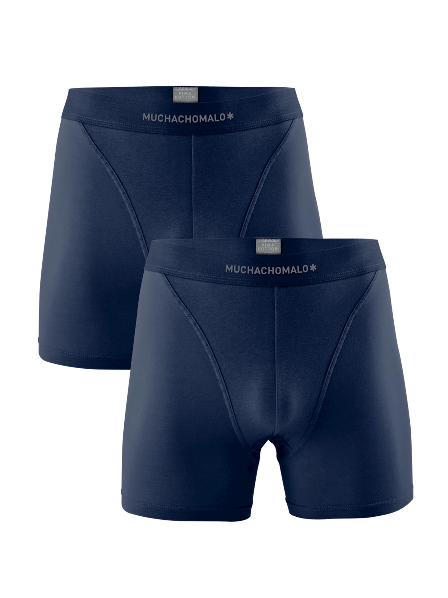 Muchachomalo Calzoncillos tipo bóxer para hombre, de algodón liso, paquete de 2 unidades, con ajuste clásico, con cintura elástica