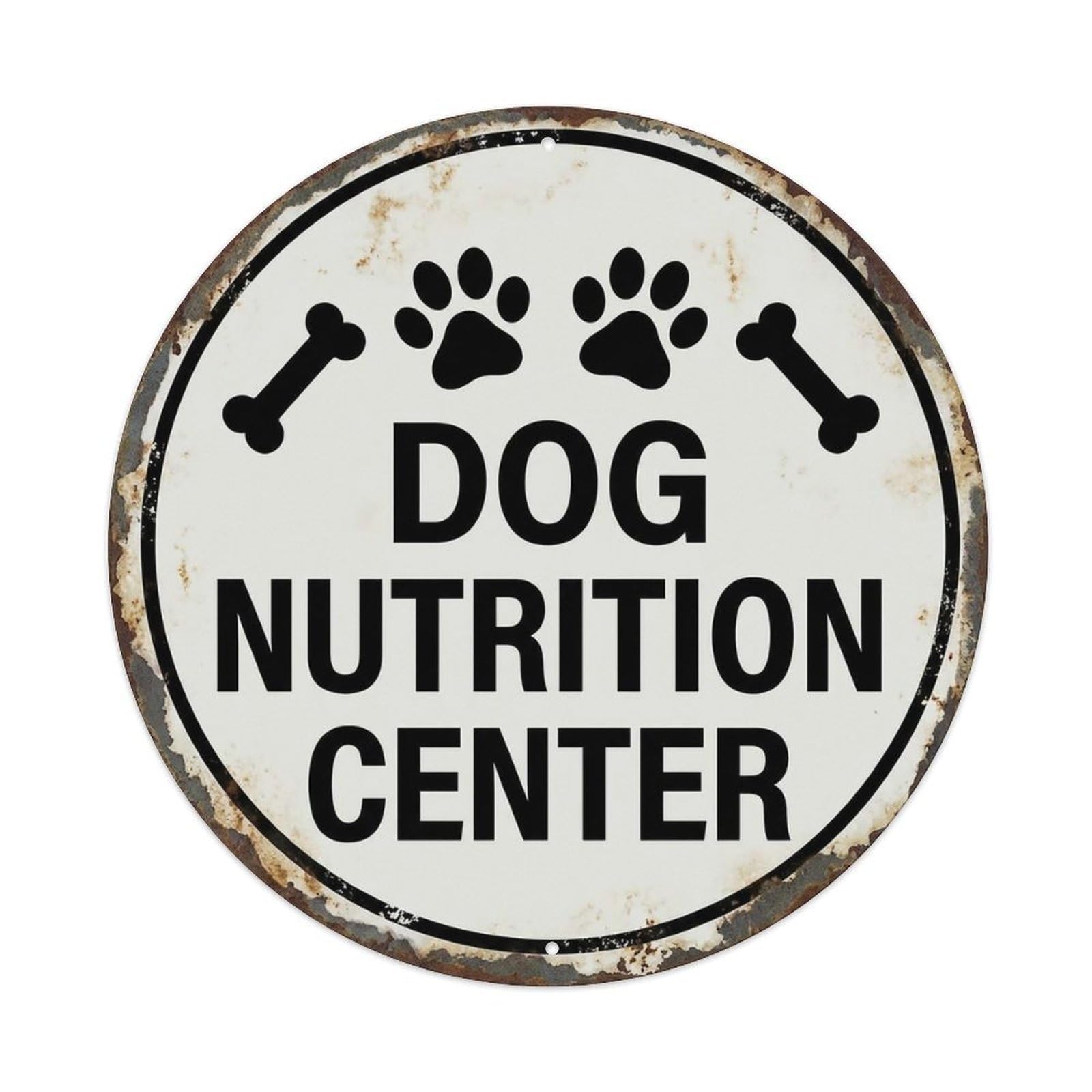 Vintage Dog Nutrition Center Hub Vintage Metal Tin Sign Plaque Wall Decor for Cafe, Club Bar, Office, Garden Metal Poster 8x8Inch
