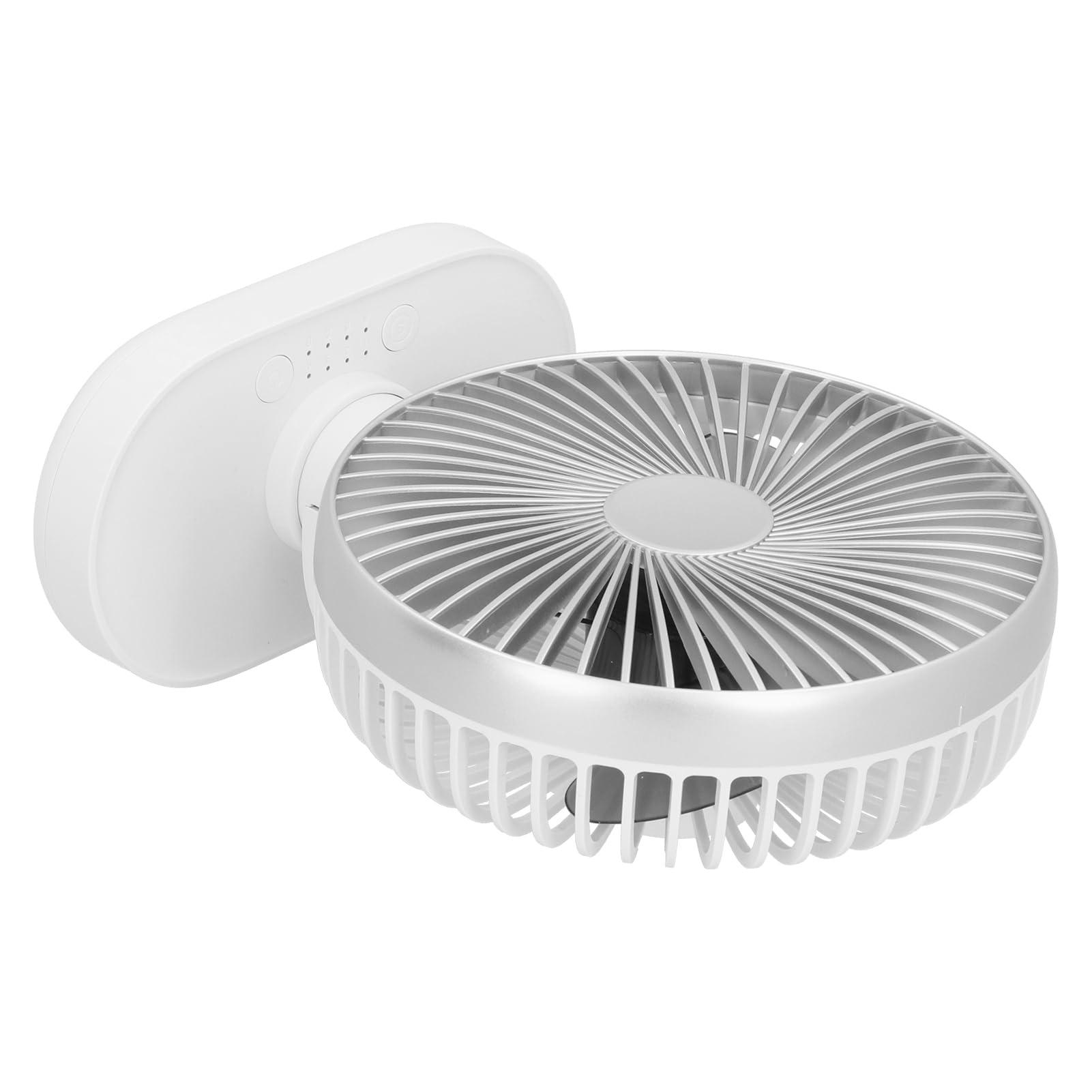 Aramox Mini Ventilatore da Tavolo con Batteria da 5000mAh (SILVER)