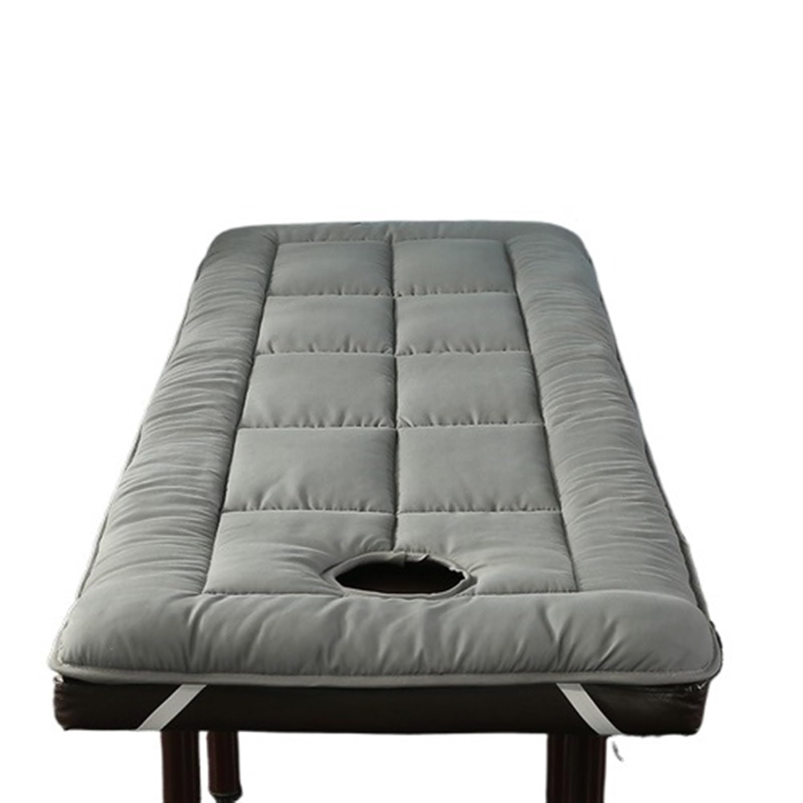 Topper for Massage Bed Beauty Salon Bed Mattress Mat Thickened Cushion Anti Slip Room Massage Pad With Hole(Gray,80x190cm)