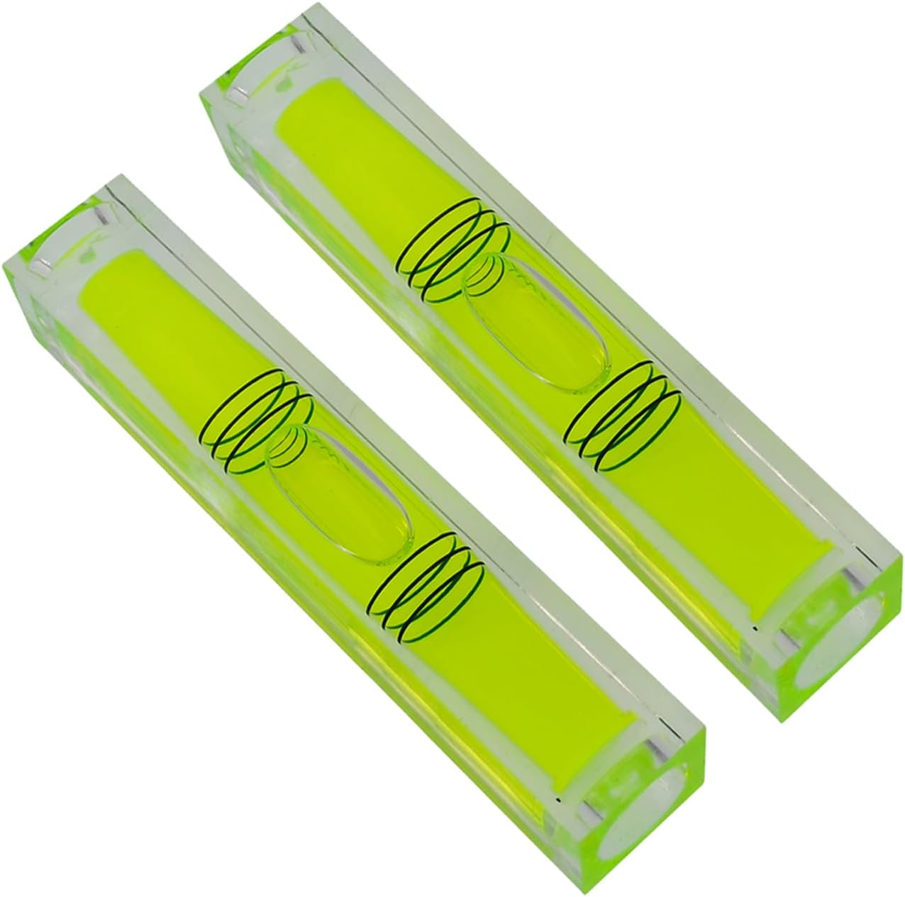 Nivel de burbuja de alta precisión, 3 líneas, 80 mm, acrílico, verde