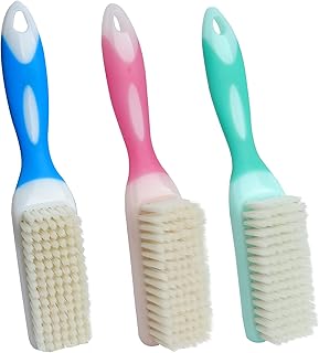 Roellgs 3-Piece Cleaning Kit - Soft Bristle Brush Set with Comfortable Grip for Household, Shoes, Laundry & More