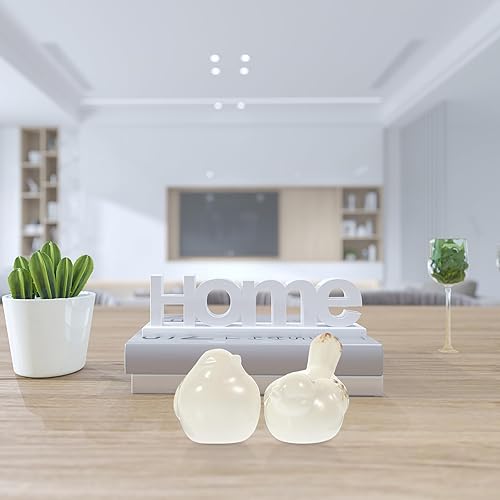 Miniatura 5 de 2 figuras de cerámica de pájaros, estatua de pájaro, decoración del hogar, mini adornos de pájaros para Navidad, cumpleaños, decoración del hogar