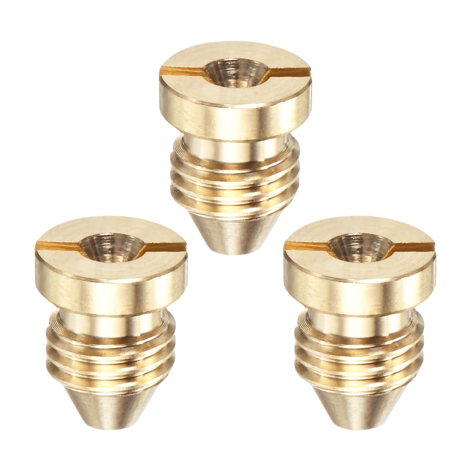 M METERXITY 3-Pack Foam Cannon Orifice Nozzle Tips, 0.9 mm Brass Replacement Thread Nozzle for Car Wash/Garden Hose Use/Snow Lather Lance, Universal Thread Tips [Brass Tone]