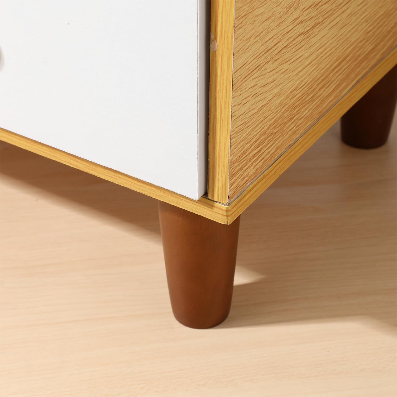 Angoily Solid Wood Furniture Legs Replacement for Dresser Bed and Sofa 4-Pack 3.93In Sturdy Couch Risers with Easy Installation and Non-Slip Design for Home Furniture