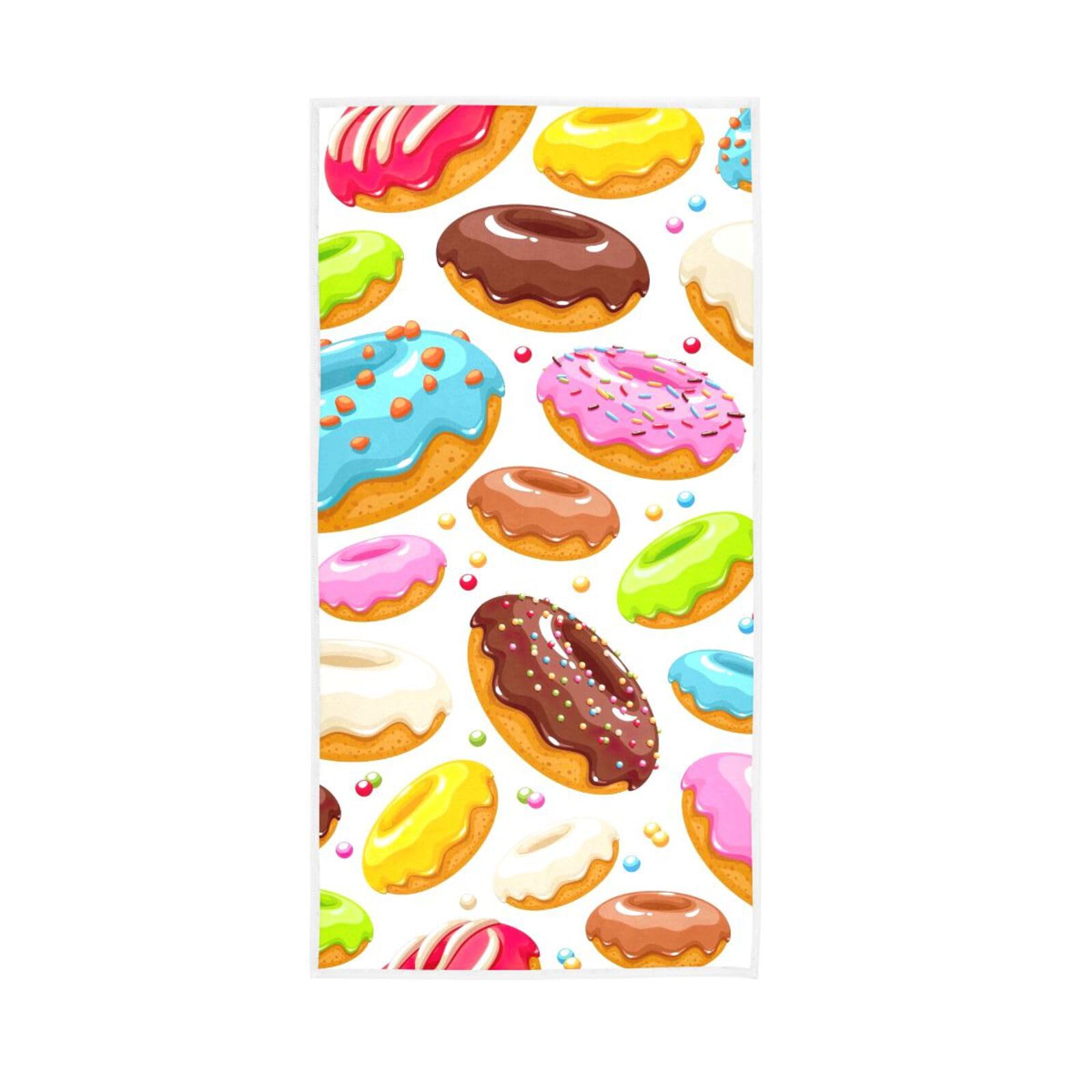 HUYGD Doughnut Bathroom Towels, 15 x 30 Inches Spa Facial Towels, Kitchen Hand Towel Absorbent Quick Drying Hand Towels