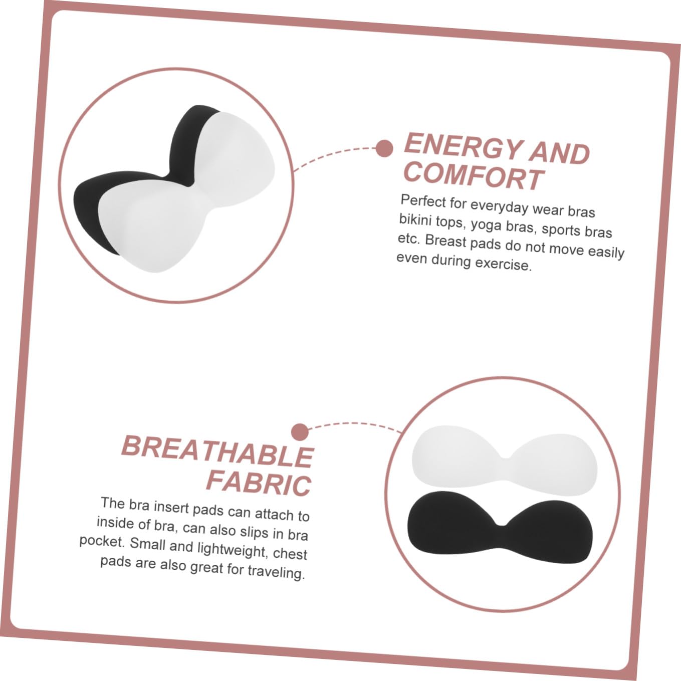CALLARON Bralette Para Mujer Inserciones De Sujetador Adhesivas De Doble Cara Almohadillas Adhesivas Para Sujetador Sujetadores Deportivos Para Mujer Acolchado Nylon