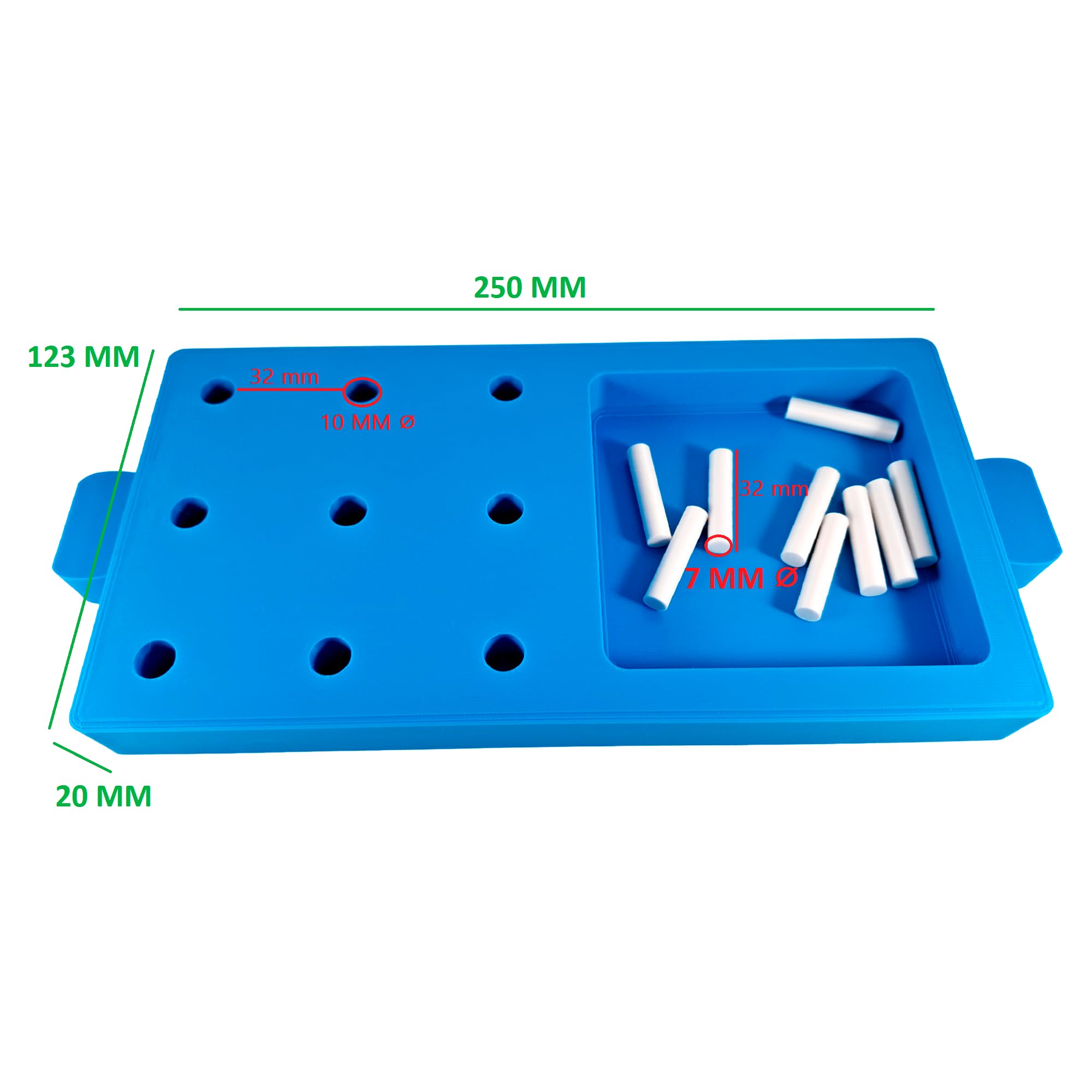 Planche à 9 broches en plastique durable pour ergothérapie, kit de test de 9 trous (9HPT) pour améliorer la dextérité des doigts, test de compétence