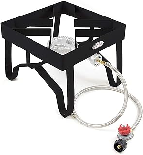 GasOne High-Pressure Single Burner Outdoor Stove Propane Gas Cooker with Adjustable 0-20PSI Regulator and Hose Perfect for...