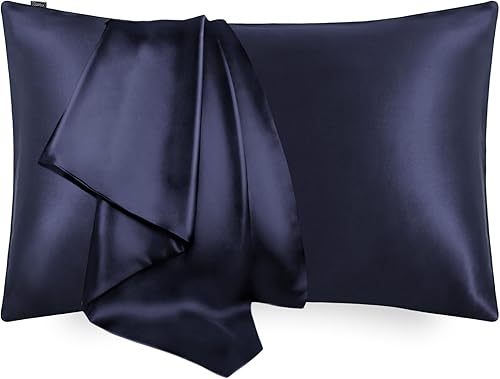 Vista 34 de LILYSILK Funda de almohada 100% de seda, 1 pieza de 0.984 in, funda de almohada pura para cabello y piel, sobre terse de doble cara, seda Charmeuse