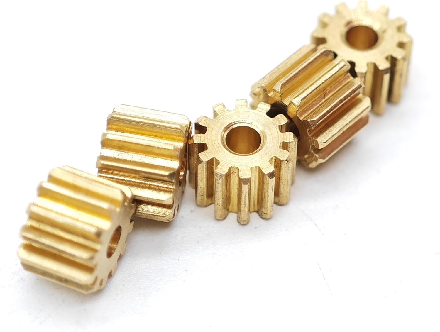 Lot de 5 pignons droits en laiton - 0,3 mm, 18 dents, compatibles avec les arbres de 1,5 à 3 mm for machines industrielles/de bricolage(4mm thickness 1.98mm hole)