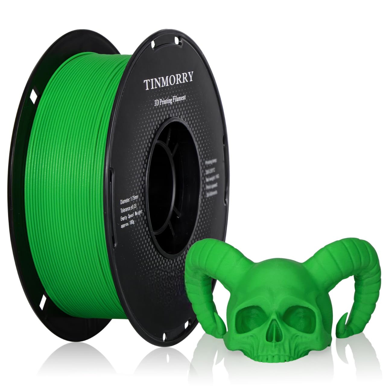 Glass Fiber PETG Filament 1.75mm, High Impact Resistance PETG-GF 3D Printing Filament, Durability & Stiffness, Perfect Compatible with Bambu Lab FDM 3D Printer, 1 KG 1 Spool, Frosted Green