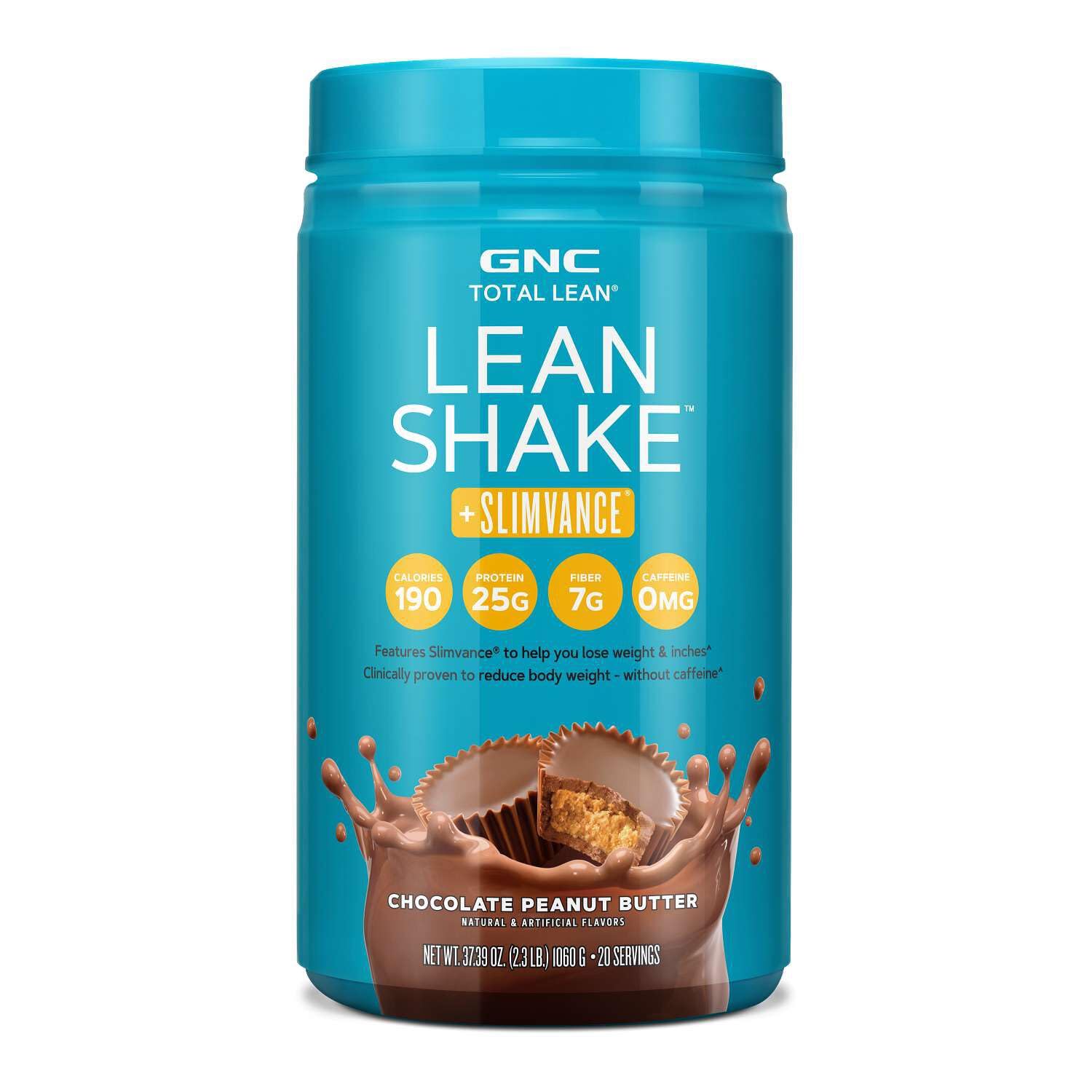 GNC Total Lean Lean Shake + Slimvance Caffeine Free - Chocolate Peanut Butter (20 Servings)