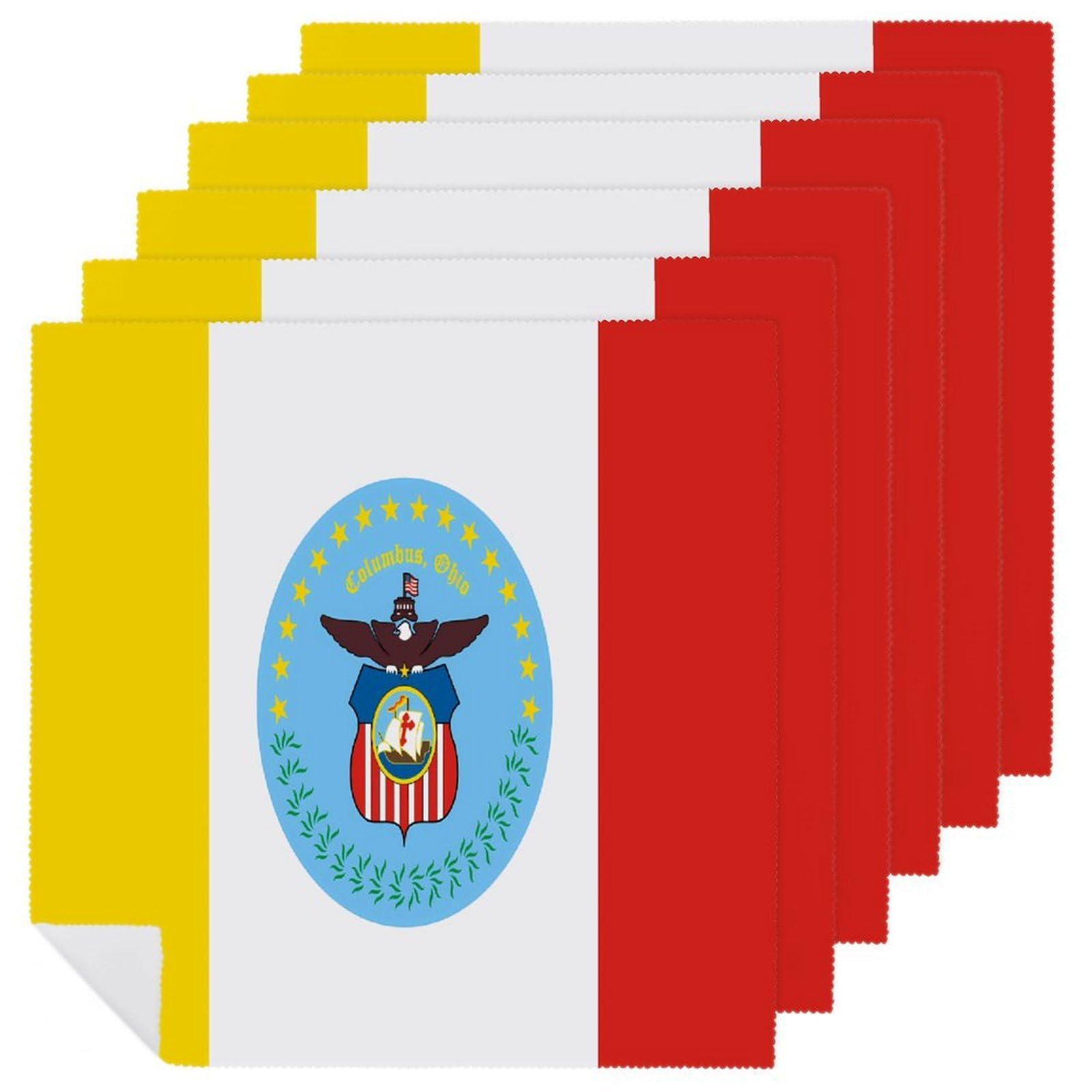 Servilletas de cena suaves y reutilizables con diseño cuadrado de la ciudad de Colón
