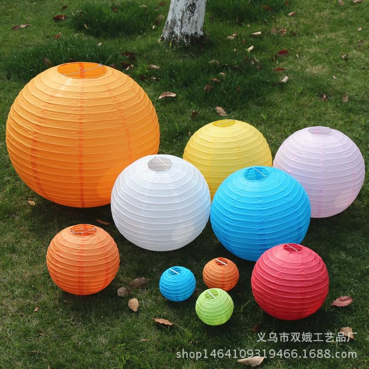 Nvzi Paper Lanterns Decorative, Hanging Paper Lanterns Lanterns Indoor Outdoor for Home Lamps?Party,Event Decoration?yellow9?10pcs?