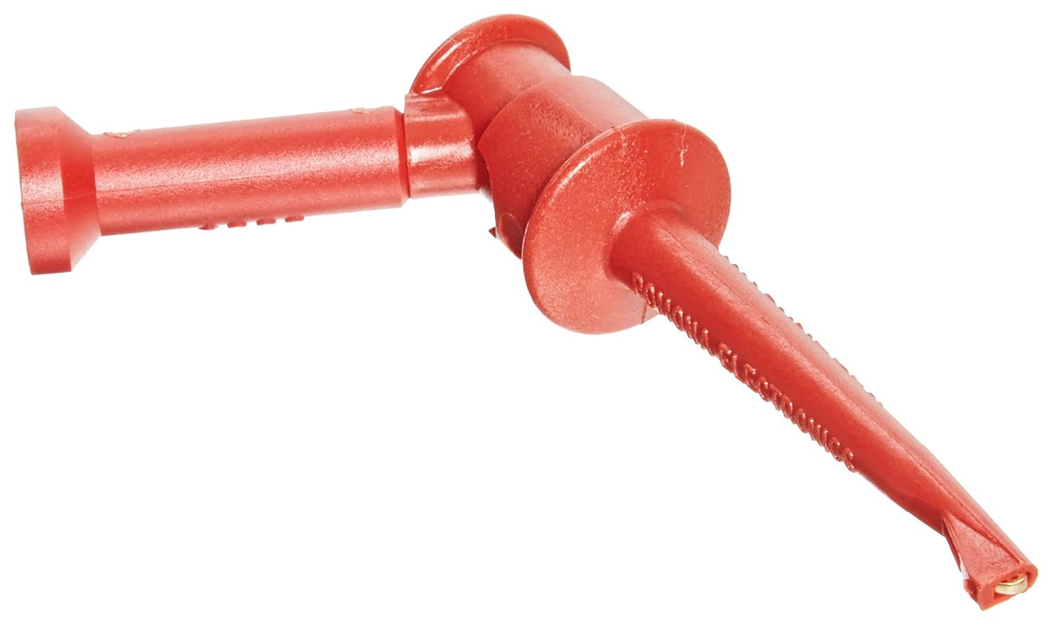 Pomona 4826-2 Minigrabber Test Clip with Pin Jack, 2.54" Length, Red