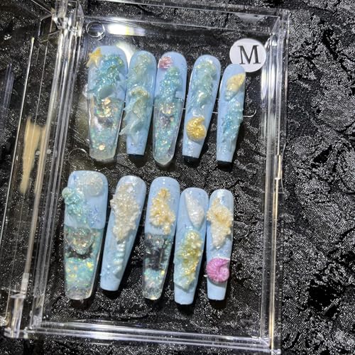 Sand Shifting Nails Press on Nails Handmade Nails 10Pcs Fresh