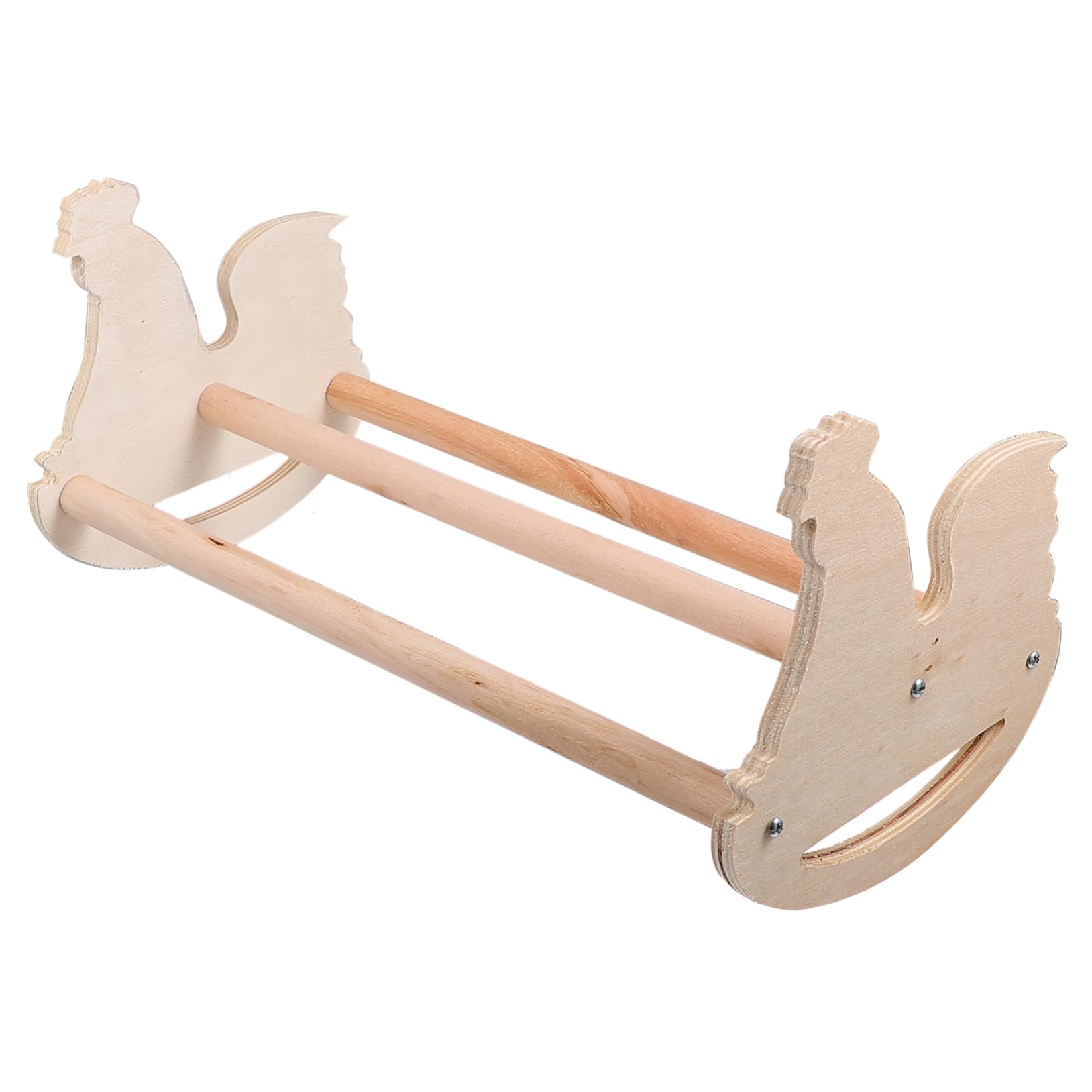 Toddmomy 2 Pezzi per Uccelli Legno Forma Gallina Rack per e Pappagalli e Naturale Superficie Liscia e Ben Rifinita