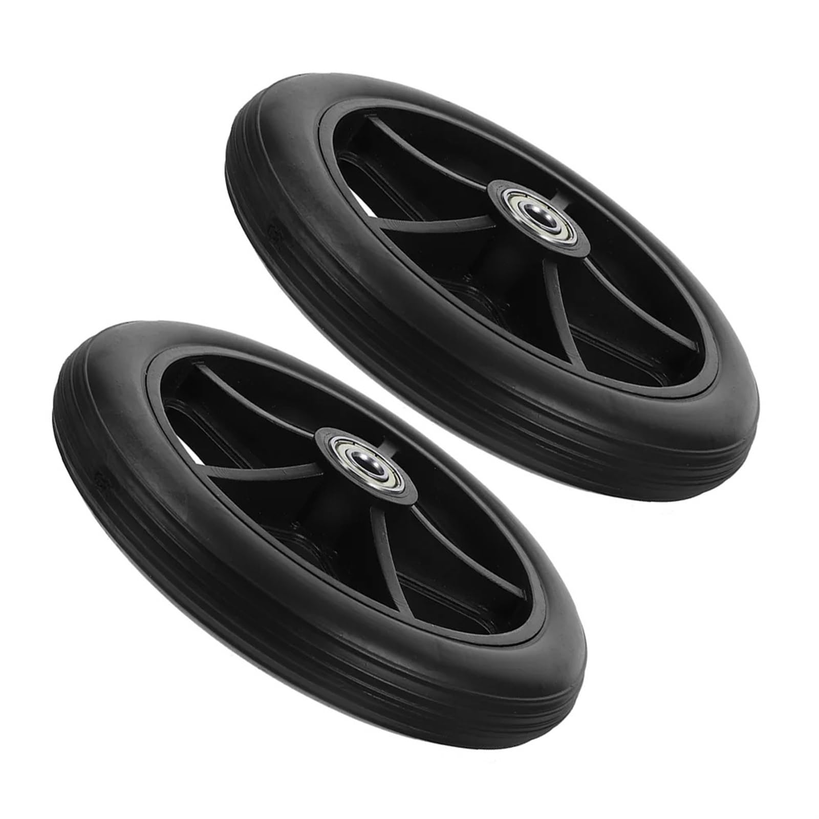 Ruedas Delanteras para Silla de Ruedas 2 Juegos de Ruedas Delanteras de Repuesto reemplazables for Silla de Ruedas con Piezas prácticas de Acero y Caucho