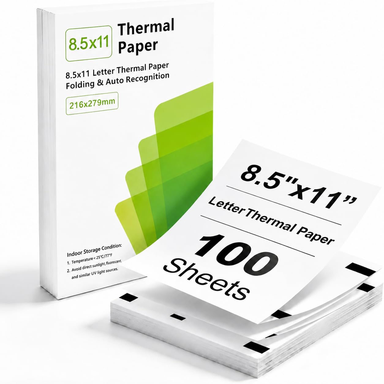 Thermal Printer Paper 8.5 x 11 US Letter InklessPrinting Paper 100 Sheets