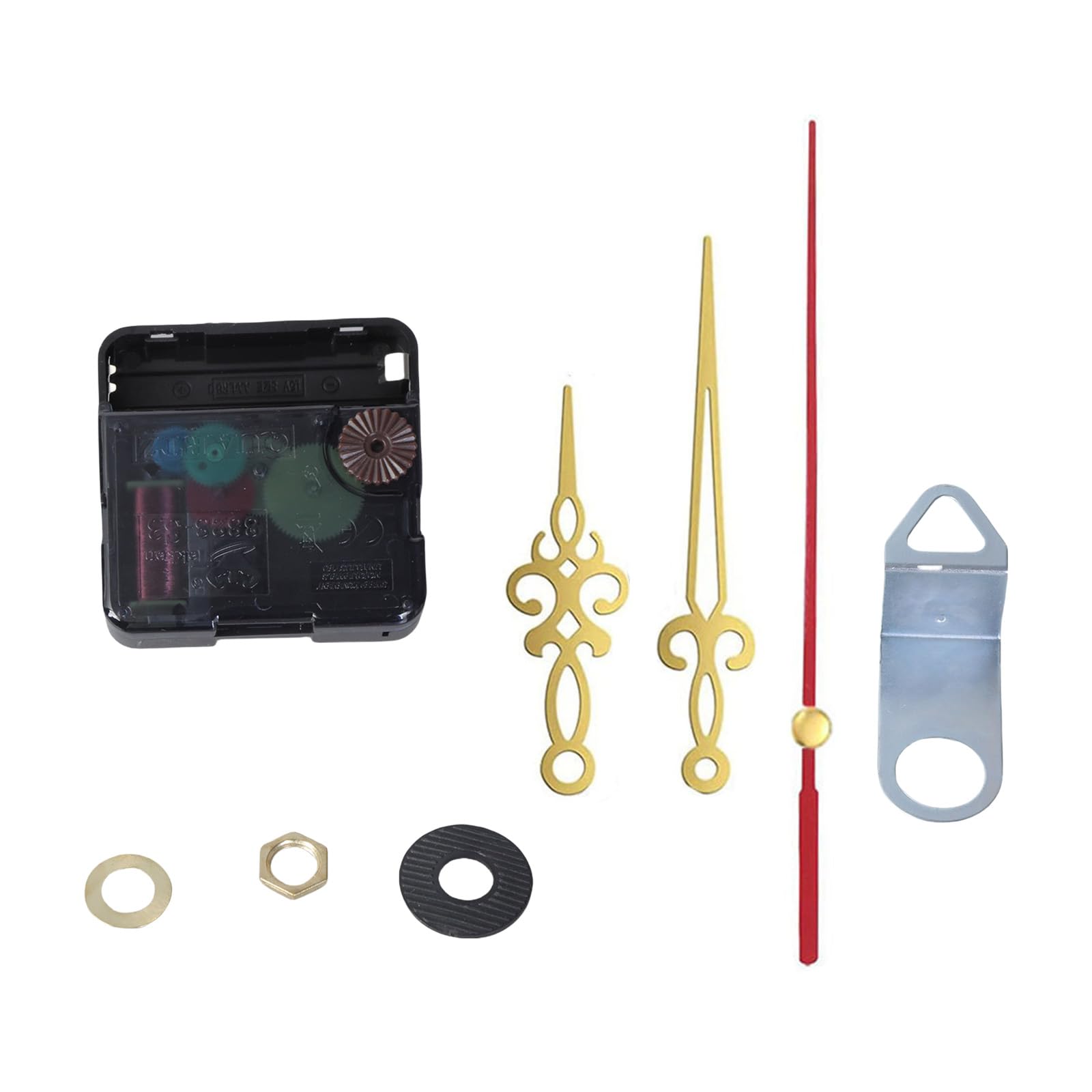 NEWFT Battery Operated Quiet Clock Mechanism Movement Kits with Antique Arrowed Clock Hands for Wall Clocks Repair Parts Set Wall Mechanism