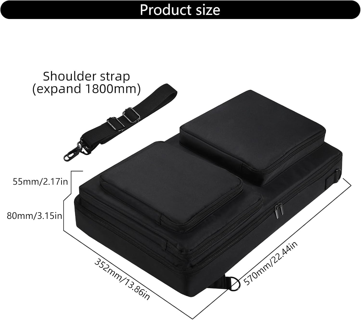 SR2 コントローラーケーブルとアクセサリー収納スタジオとステージ DJ ケース用の十分なスペースを備えたコントローラー保護ケースバ