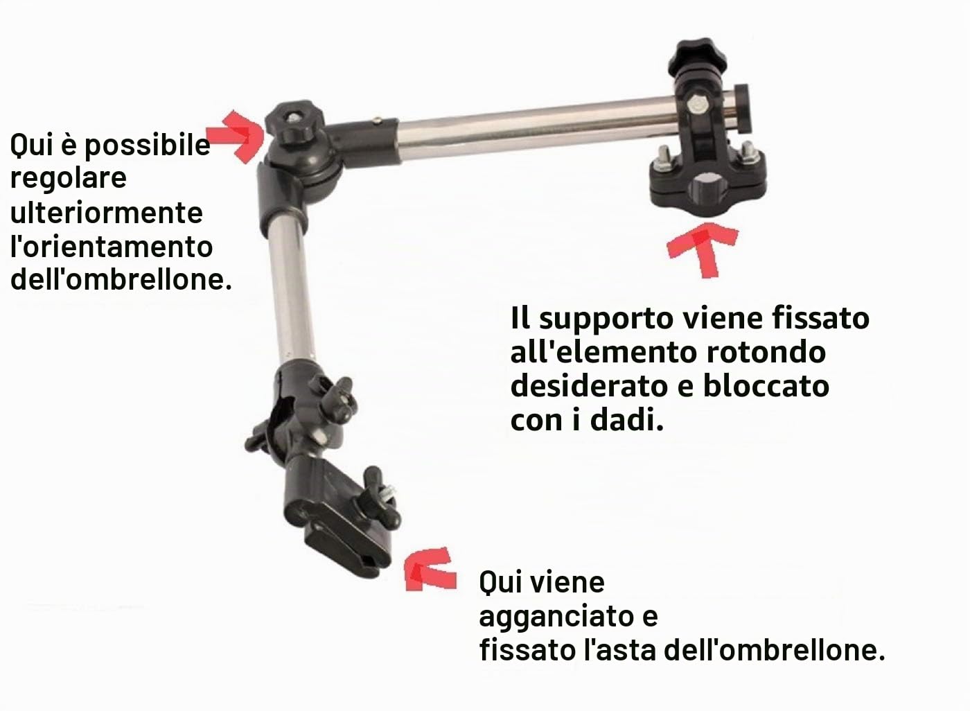 Portaombrello per bici/sedia a rotelle/deambulatore/passeggino/pesca/Golf Trolley/umbrella holder