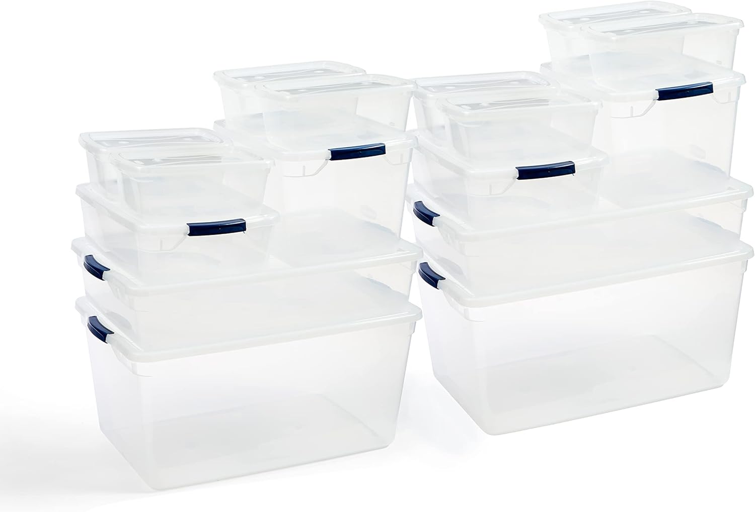 Rubbermaid Cleverstore Clear Dorm Variety 12Pack, Made in