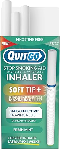 Miniatura 2 de QuitGo Inhalador sin humo de punta suave sin vapor, 100% natural, sin nicotina para reemplazo de hábitos de apoyo oral cuando quieres dejar de fumar
