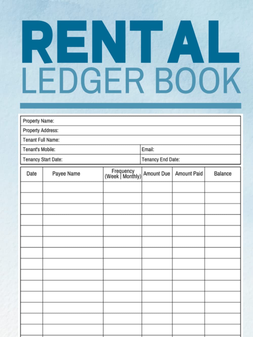 Rental Ledger Book: Cute Rental Property Management Log Book for ...