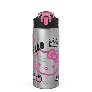 Zak Designs Sanrio Water Bottle for Travel and At Home 19 oz Vacuum Insulated Stainless Steel with Locking