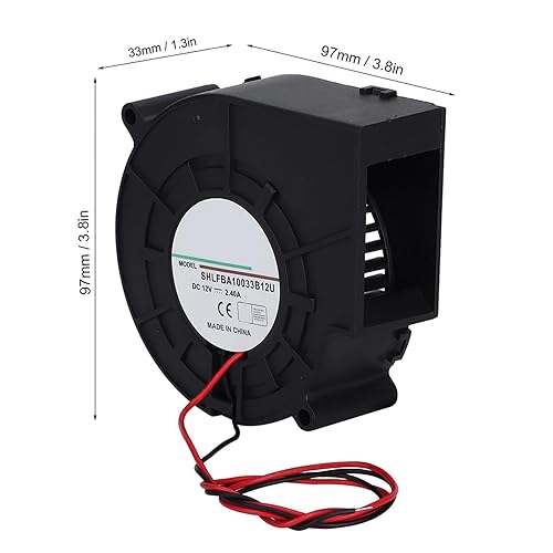 Miniatura 6 de HEEPDD Ventilador de ventilador de enfriamiento, ventilador turbo de doble rodamiento de bolas de 12 V 2.4 A, refrigeración sin escobillas, mini