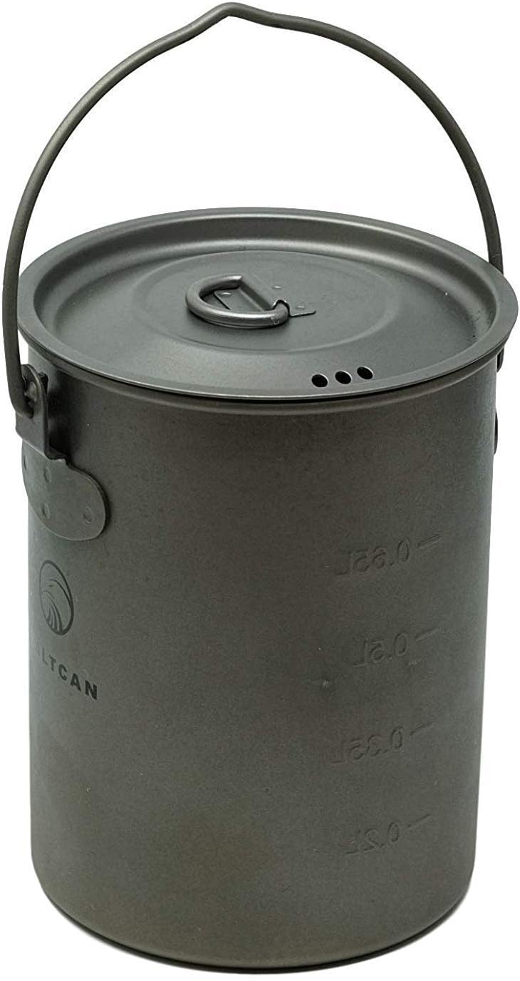 Valtcan 900ml Titanium Pot Backpacking Mug : Sports & Outdoors