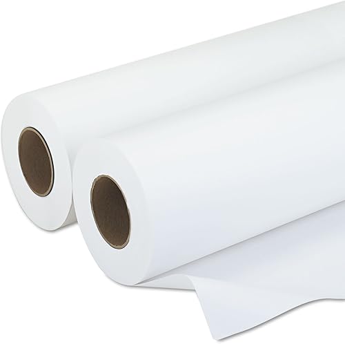 PM Company 09130 Amerigo papel de formato ancho, 20 libras, núcleo de 3 pulgadas, 30 x 500 pies, blanco (caja de 2)
