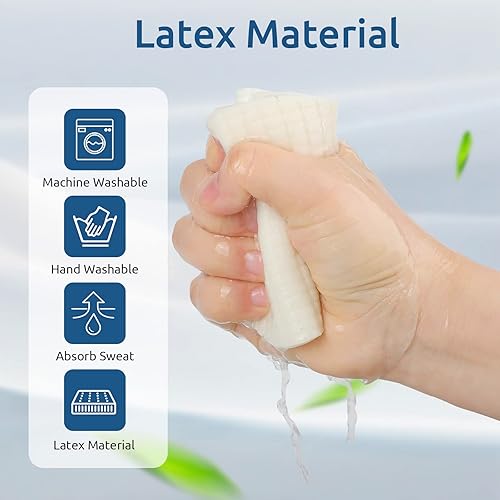 Miniatura 4 de 7 pares de plantillas de zapatos descalzos, plantillas transpirables para zapatos, plantillas de espuma de látex, lavables y cortables, plantillas