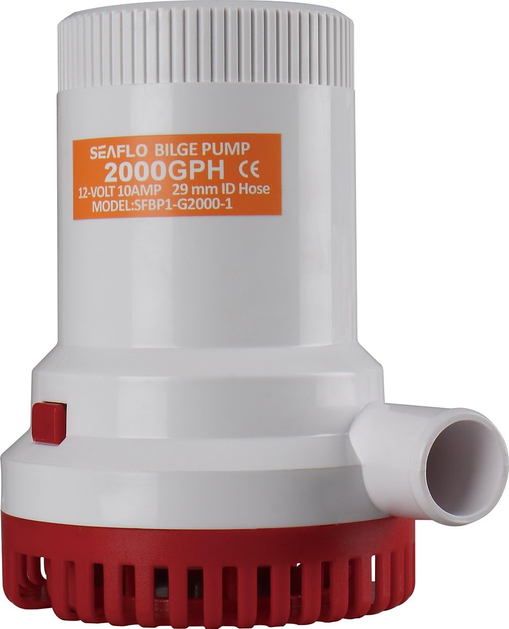MARINE RV BOATS NON-AUTOMATIC BILGE PUMP 12V 9A 2000GPH SILENT 110°F MAX 18AWG