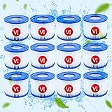 vi springe zu zeile 💕[leicht zu reinigen]: Einfach zu installieren und Patronen können dank ihrer hochwertigen Materialmischung leicht gereinigt und wiederverwendet werden.Es wird empfohlen, das Filterelement alle zwei Wochen im Sommer zu ersetzen, um das Wasser sauber zu halten.