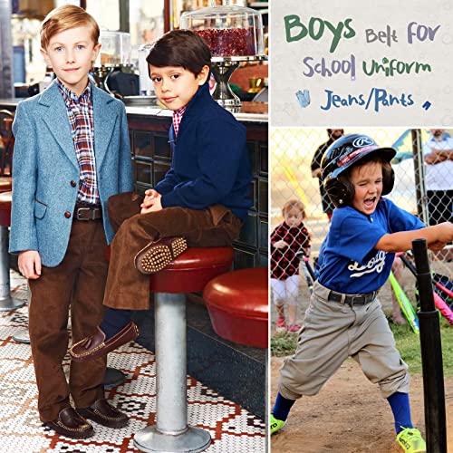 Vonmelli Boys Reversible Leather Belt School Uniform Casual Jeans Pant Black 78Cm #TOP5