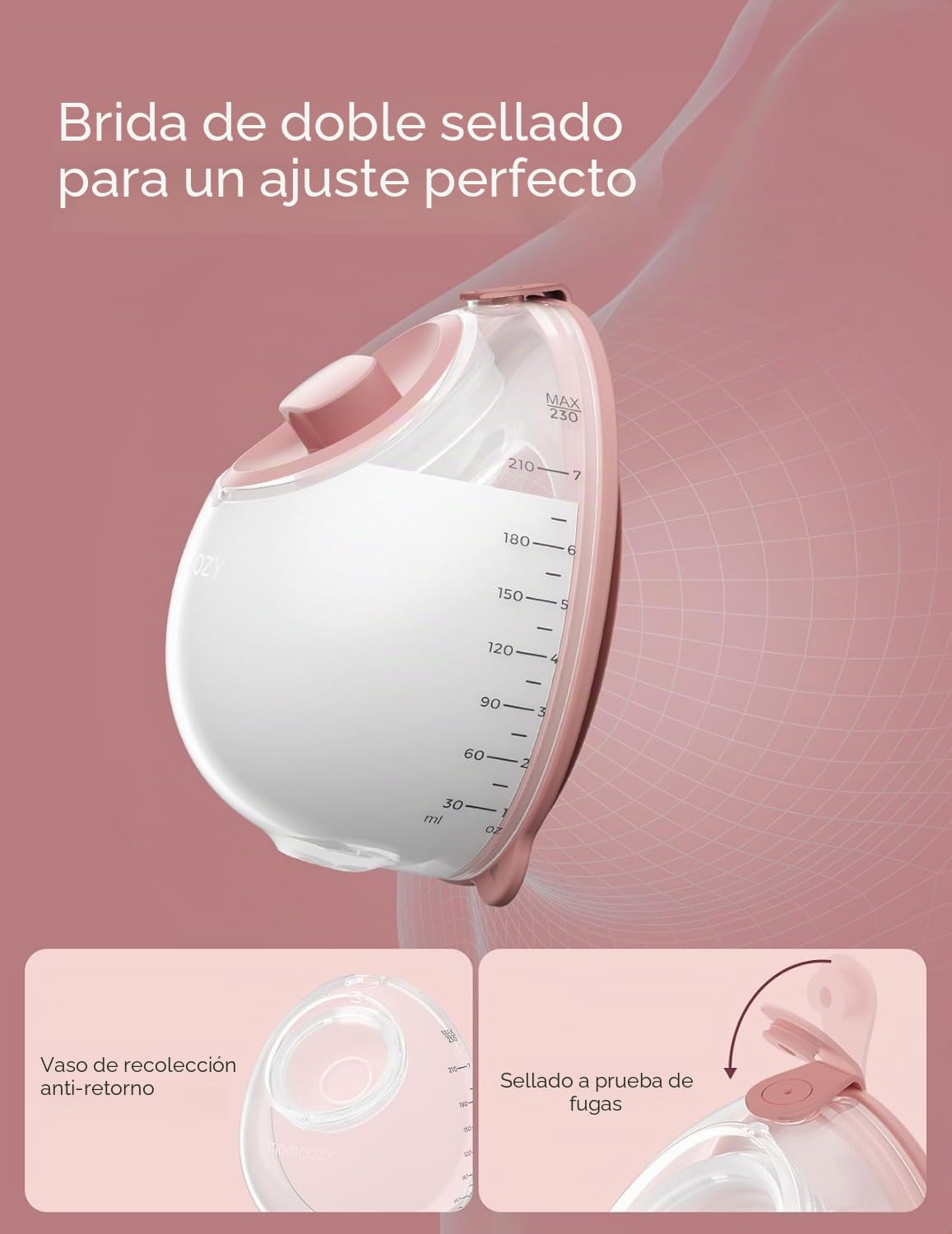 Momcozy Accesorios de repuesto originales para extractor de leche V1 Pro/V2 Pro, vasos de recolección de leche solo para momcozy V1 Pro/V2 Pro, paquete de 2
