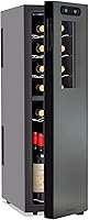 Vista 11 de Wine Enthusiast Enfriador de vino con compresor MAX de doble zona de 32 botellas, mini refrigerador independiente con pantalla táctil digital