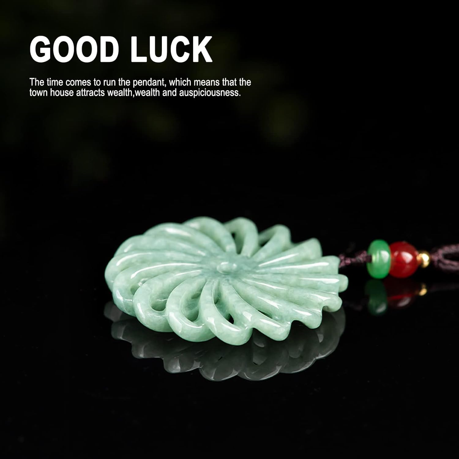 Natural Green Jade Necklaces for Women Good Luck Donut Jade Pendant Necklaces Amulet Jewelry Gifts - Image 4