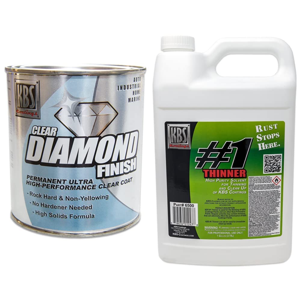 KBS Coatings DiamondFinish Clear Coat and Thinner Bundle