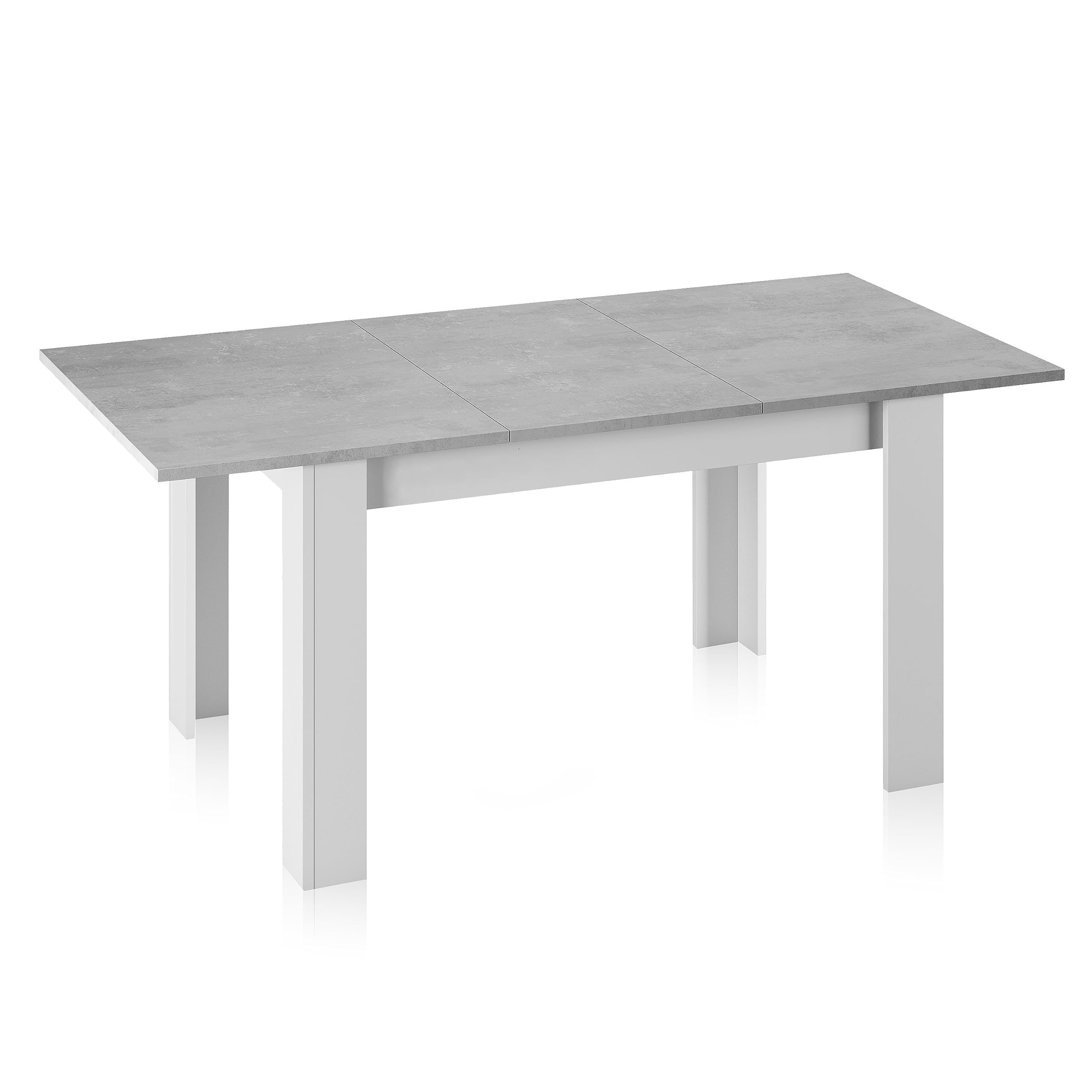 Fores Blanco Mesa Comedor Extensible 78X140x90cm Cemento/ Artik