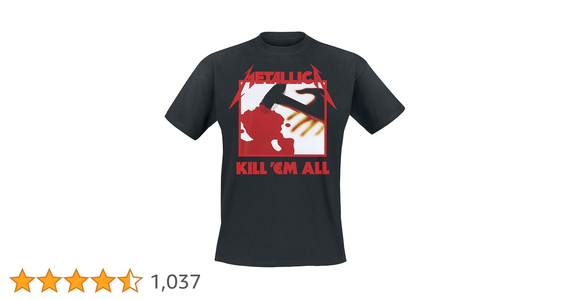 Amazon | METALLICA KILL EM ALL オフィシャルバンドTシャツ(黒