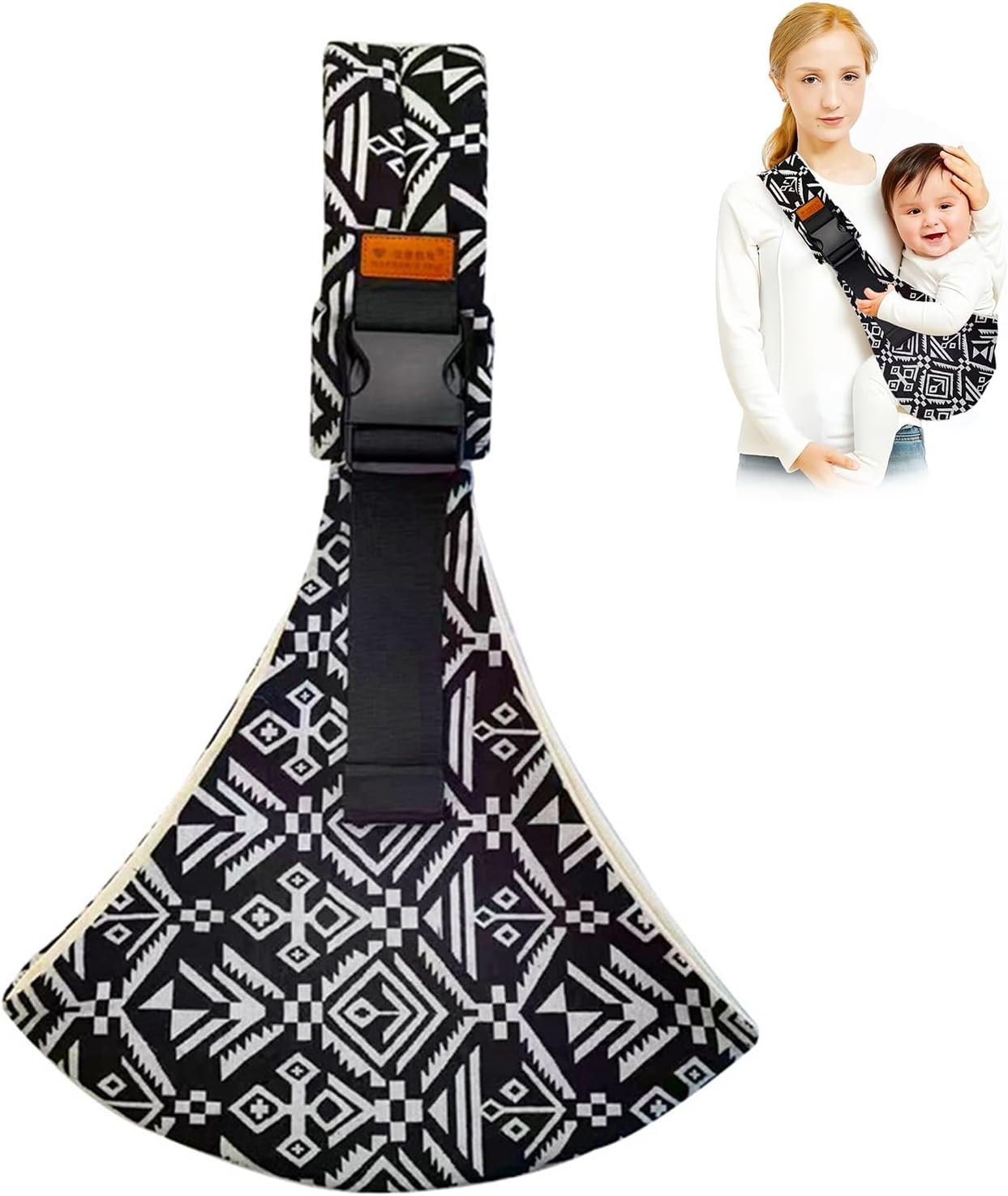 Baby Sling Carrier,Toddler Carrier, 2024 New Baby Carrier Newborn to Toddler,Portable Lightweight Non-Slip Hip Seat Carrier 10-30lbs(Black Sailboat)