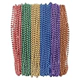 THE MARDI GRAS KREWE - LGBTQ Pride Rainbow Bead Necklace – Vibrant, Durable, Unisex Accessory for Pride Month Parades, Parties, and Celebrations - 72 Pieces