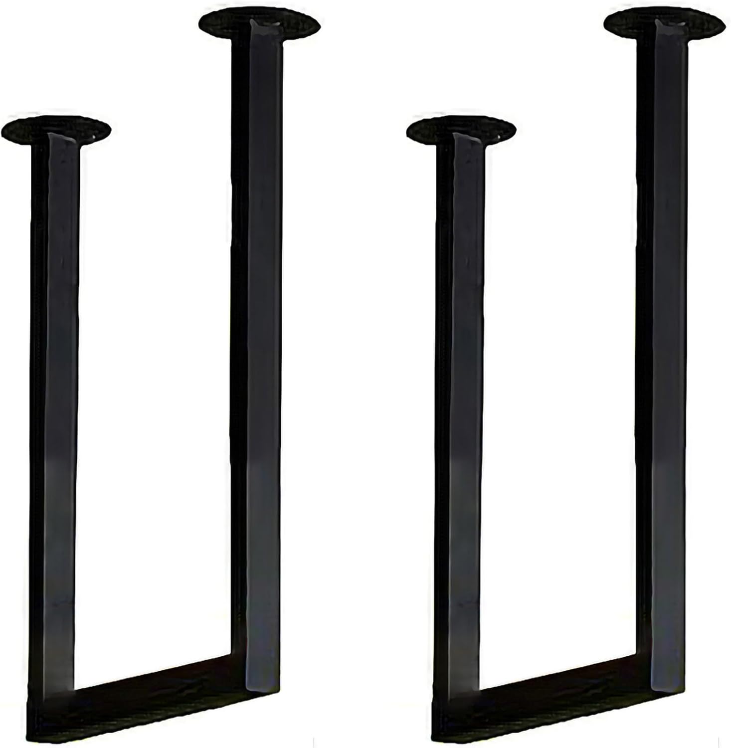 Heavy Duty Ceiling Mount Shelf Bracket (2 Pack) - 30cm x 40cm Black Metal Hanging Shelf Brackets with Screws - Sturdy Support for Home, Garage, or Office Storage