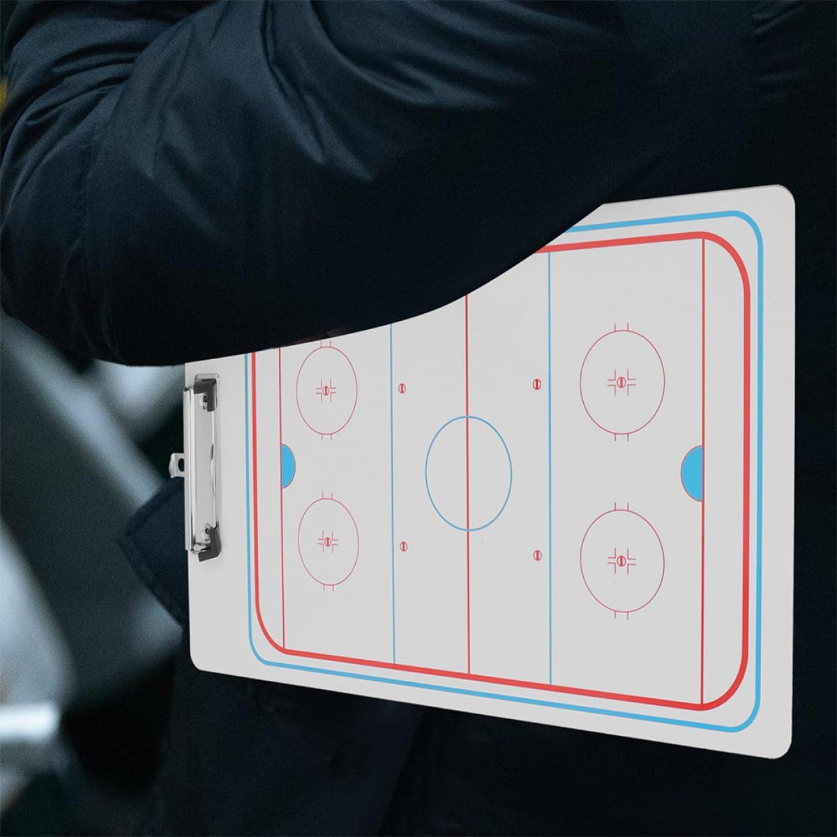 2pcs Ice Hockey Coaching Boards 38x23cm Dry Erase Tactical Planning Clipboards for Coaches, Reusable Match Strategy Boards for Hockey Training and Competition
